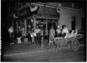 Street Scene Outside Daniel's Bar and Grill.