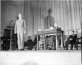Dale Carnegie [Student speaking in a Dale Carnegie public speaking class.]