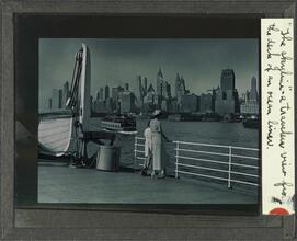 The skyline - a traveler's view of the skyline from the decks of an ocean liner.