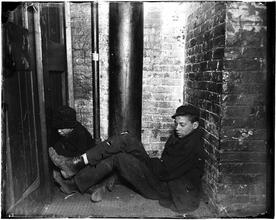 "A Snug Corner on a Cold Night."