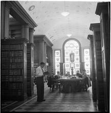 Columbia University [Students in the library.]