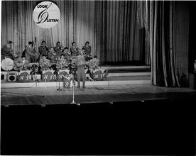 Swing Band Contest Sponsored by LOOK [Band performing on stage.]