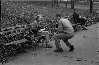 Men Are Such Wolves [Man talking to a woman in the park.]