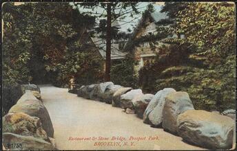 Restaurant & Stone Bridge, Prospect Park, Brooklyn, N. Y.