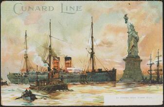 Cunard Line in Upper New York Bay.
