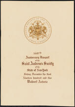 149th Anniversary Banquet of the Saint Andew's Society of the State of New York