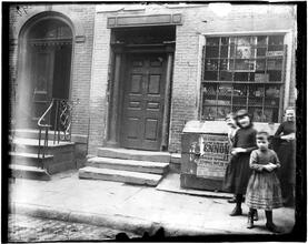 Old house in Cherry Street, "The Cradle of the Tenement".