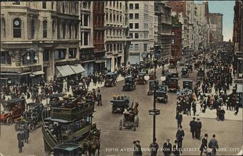 Fifth Avenue north from 42nd Street, New York City.