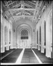 Temple Emanuel, interior toward front