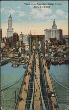View from Brooklyn Bridge Tower, New York City.