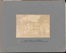 Cyrus Clark's Old Residence. N.E. Corner Riverside Drive and 90th Street