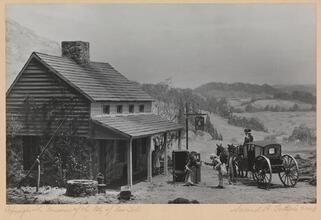 [The Blue Bell Tavern, Broadway and 181st Street, 1750. Miniature group installed at the Museum of the City of New York.]