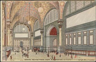 General Waiting Room Penn. R. R. Station N. Y. City