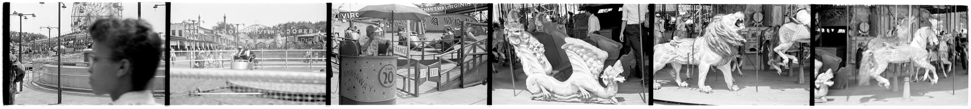 [Coney Island amusement park scenes.]