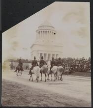 Monuments, Grant Monument Dedication. Gen. Grant's Statue on Horse.