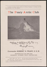 The Peary Arctic Club to Commander Robert E. Peary, U.S.N.
