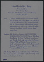 Brooklyn Public Library [1998 Inaugural Celebration Borough of Brooklyn.]