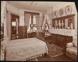 Portrait, Lillian Russell at Home, Interiors of Residence.