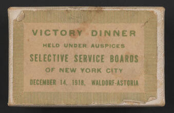Victory Dinner Held Under Auspices of Selective Service Boards of New York City