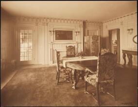 [Residence. Interior, dining room.]