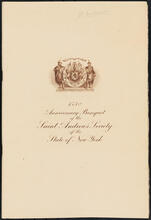 153rd Anniversary Banquet of the Saint Andrew's Society of the State of New York