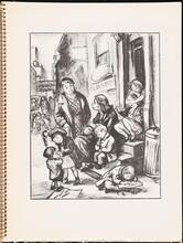 Don Freeman's Newsstand [Family sitting on a stoop.]