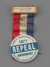 Women's Organization for National Prohibition Reform. Repeal 18th Amendment
