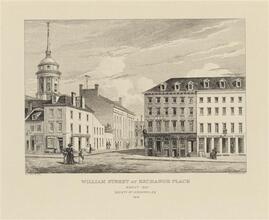 William Street at Exchange Place About 1831