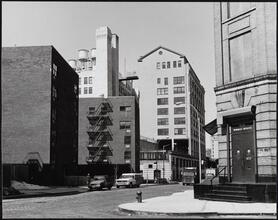 [Looking north on Washington Street from West 11th Street toward Westbeth Center for the Arts.]