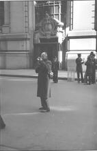 Henri Cartier-Bresson photographing the St. Patrick's Day Parade