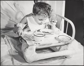 Hospital for Joint Diseases, Recovering from Correction of Bowlegs Surgery.