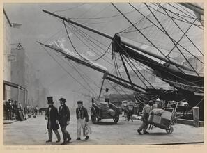[South Street in the 1850's. Miniature group installed at the Marine Museum at the Museum of the City of New York.]