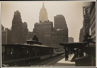 Elevated Railroads, South from Elevated Station, 6th Avenue & 42nd Street.