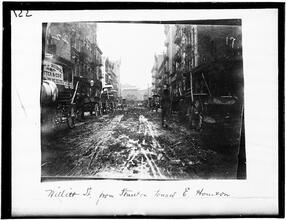 Willett Street from Stanton toward Houston Street, Bone Alley Park made there.