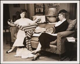 [Spring Byington as Claire Burnell and Cora Witherspoon as Mrs. Letty Walters in "Jigsaw".]