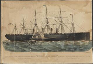 The Mammoth Iron Steam-Ship "Great Eastern" 22,500 Tons, 2600 Horse Power.