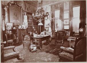 [Interiors, Chauncey M. Depew, Library.]