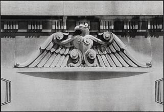 [Eagle motif on an unidentified building.]