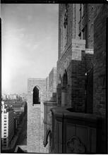 The Barbizon. Vertical detail of balconies.