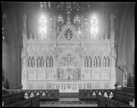 Wall Street. Detail of altar in Old Trinity Church.