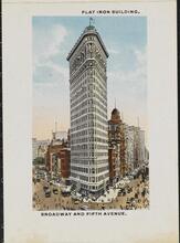 Flat Iron Building, Broadway and Fifth Avenue.