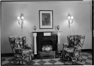215 East 72nd Street, NYC. Entrance hall fireplace.