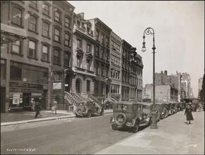 [South side of 49th Street, looking west from 5th Avenue.]