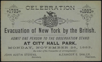 Celebration of the Evacuation of New York by the Britsh.