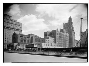 New York City views. Mass view from St. Bartholomews to hotel.