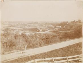 [View Polo Grounds from 155th Street.]