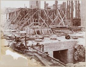 [Construction of the 74th Street power station.]