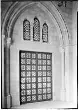 Riverside Church. Detail of cloister and vestibule door.