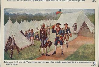 Lafayette, the friend of Washington, was received with popular demonstrations of affection wherever he went.