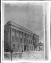 Watercolor rendering of Supreme Court Building. Livingston Street.
